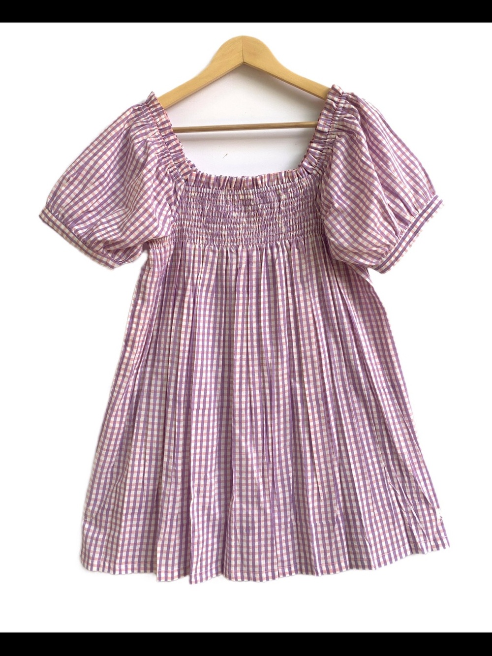 Purple and Pink Gingham Matching Set